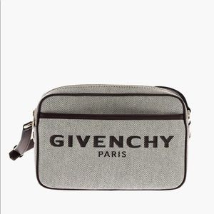 GIVENCHY CANVAS AUBERGINE CAMERA BAG